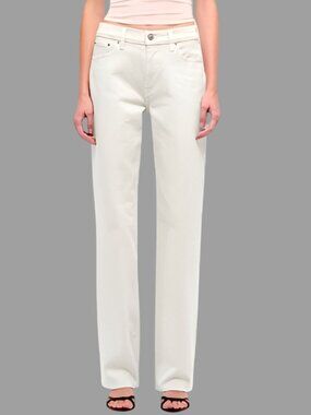 Abercrombie & Fitch Women's Low Rise Baggy Jean Curve Love Denim Gray Size Small